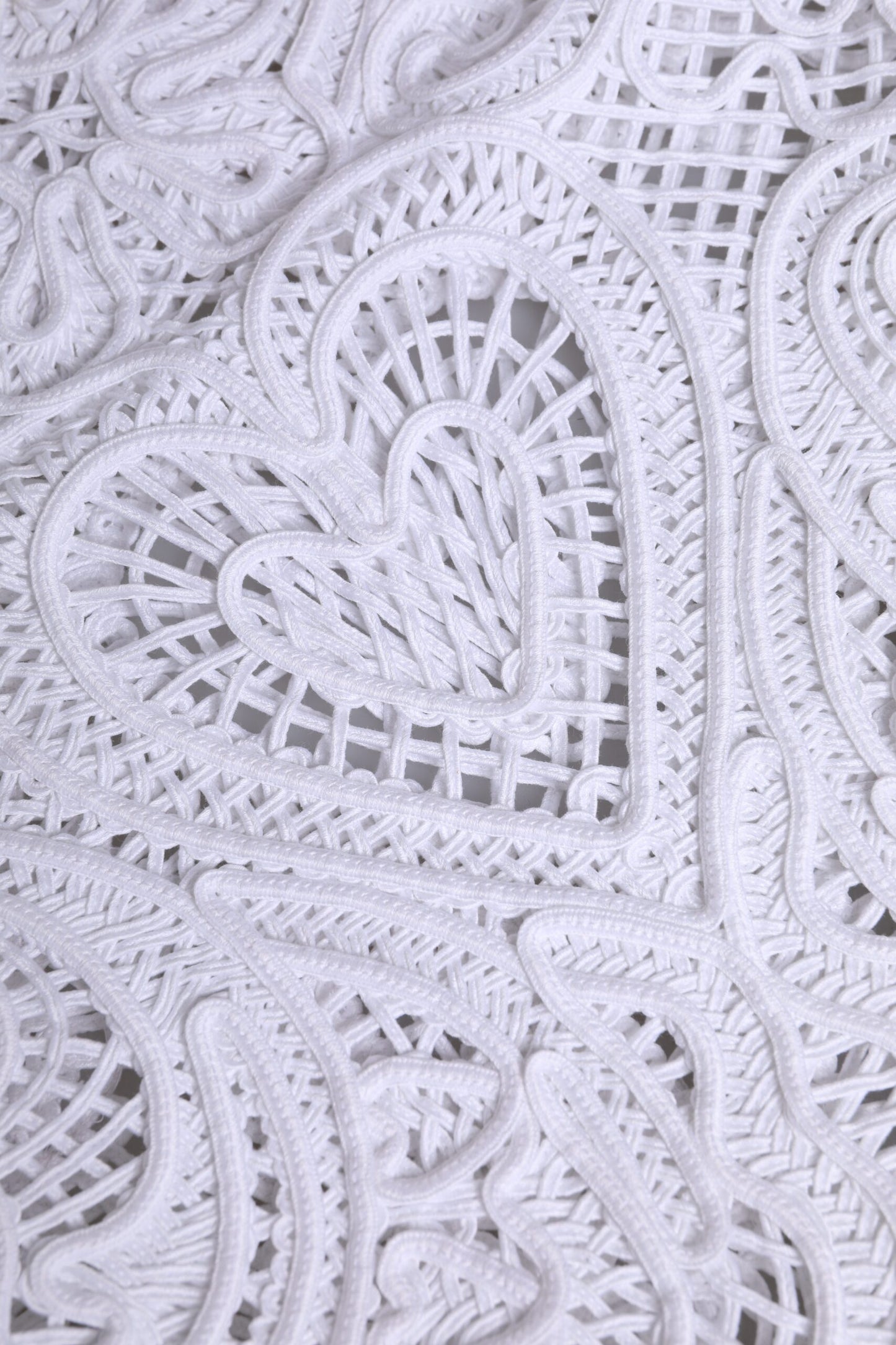 Dolce & Gabbana Weiß Cordonetto Spitze Beatrice Tote Einkaufstasche