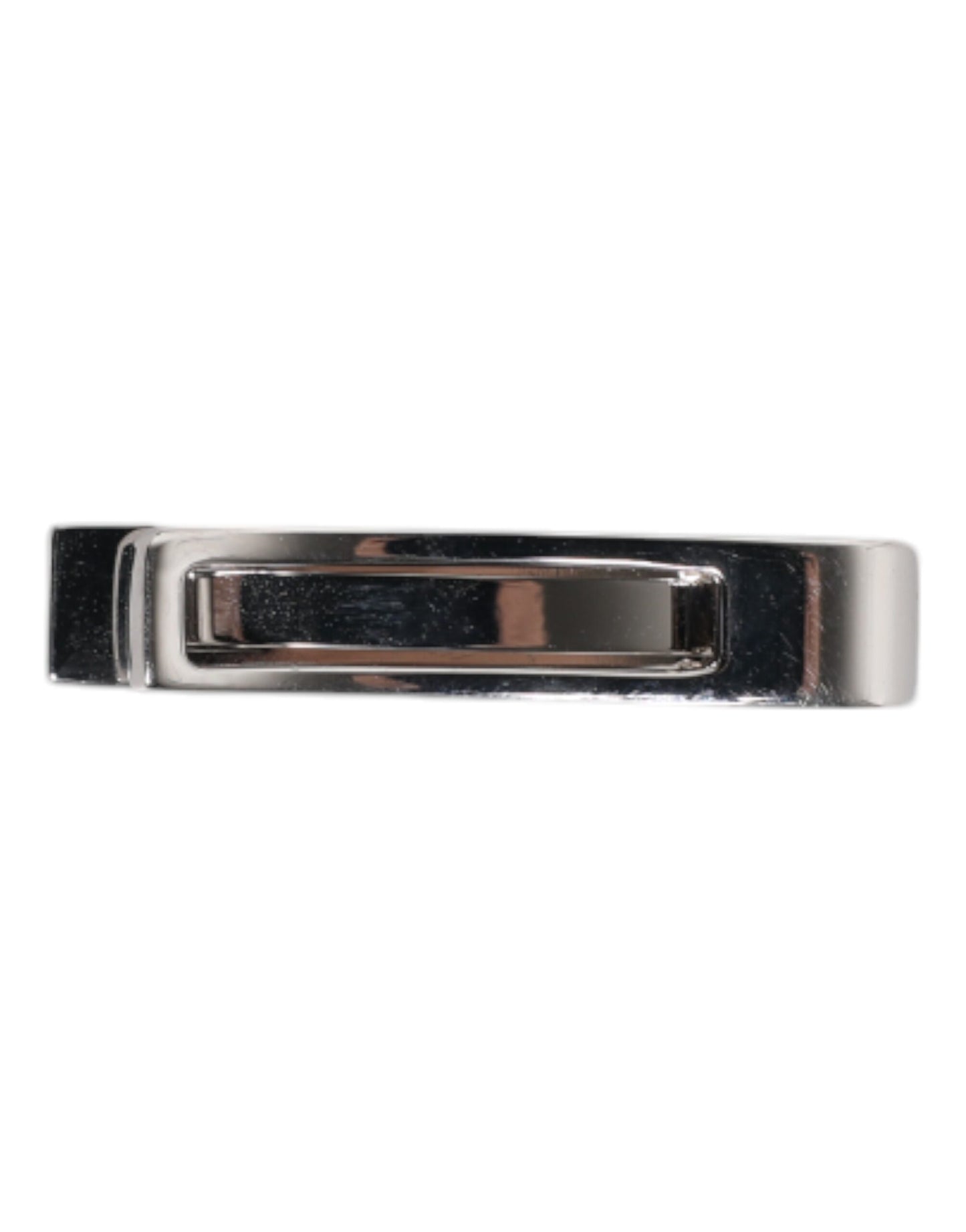 Dolce & Gabbana Silberfarbenes Messing Logo Krawattenklammer Bar