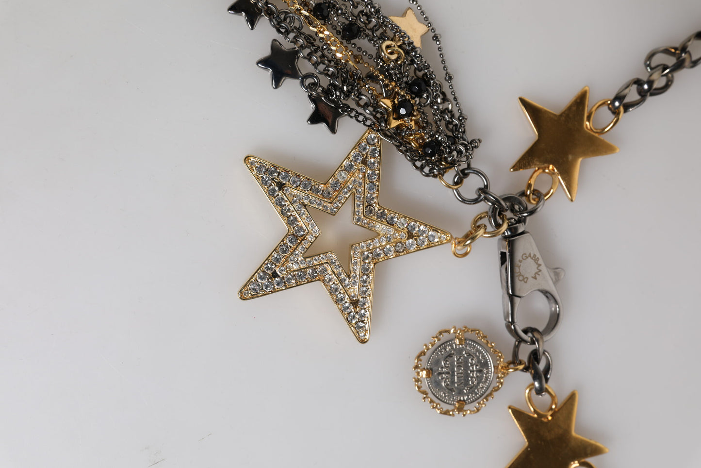 Dolce & Gabbana Silber Gold Messing verschönert Taille Kette Gürtel