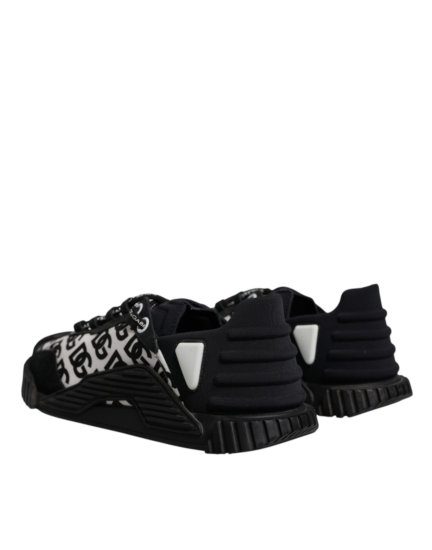 Dolce & Gabbana Schwarz Logo Lace Up Low Top NS1 Turnschuhe Schuhe