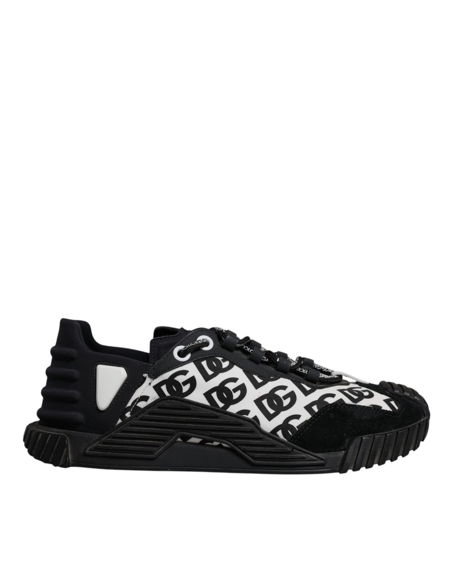 Dolce & Gabbana Schwarz Logo Lace Up Low Top NS1 Turnschuhe Schuhe