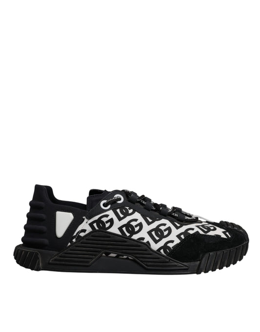 Dolce & Gabbana Schwarz Logo Lace Up Low Top NS1 Turnschuhe Schuhe