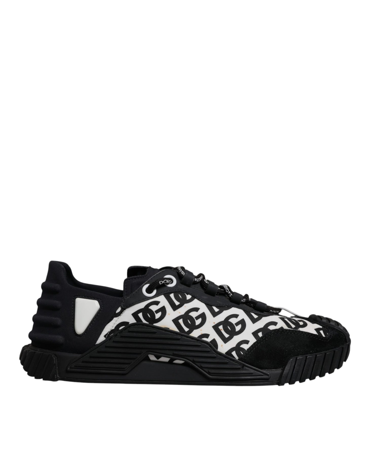 Dolce & Gabbana Schwarz Logo Lace Up Low Top NS1 Turnschuhe Schuhe