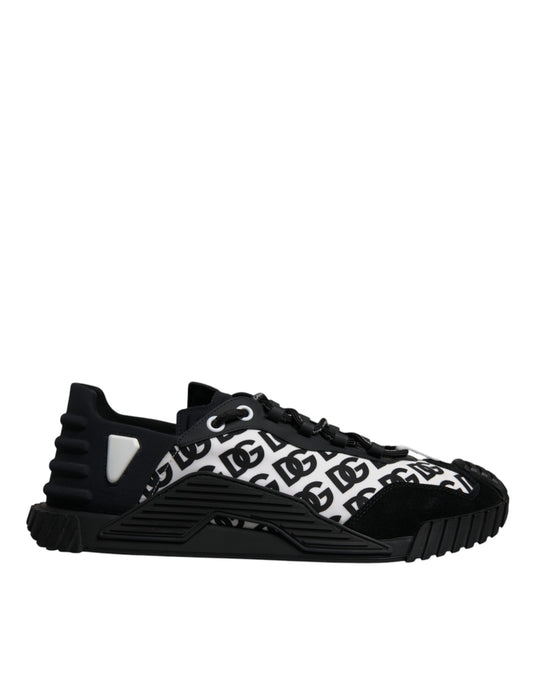 Dolce & Gabbana Schwarz Logo Lace Up Low Top NS1 Turnschuhe Schuhe