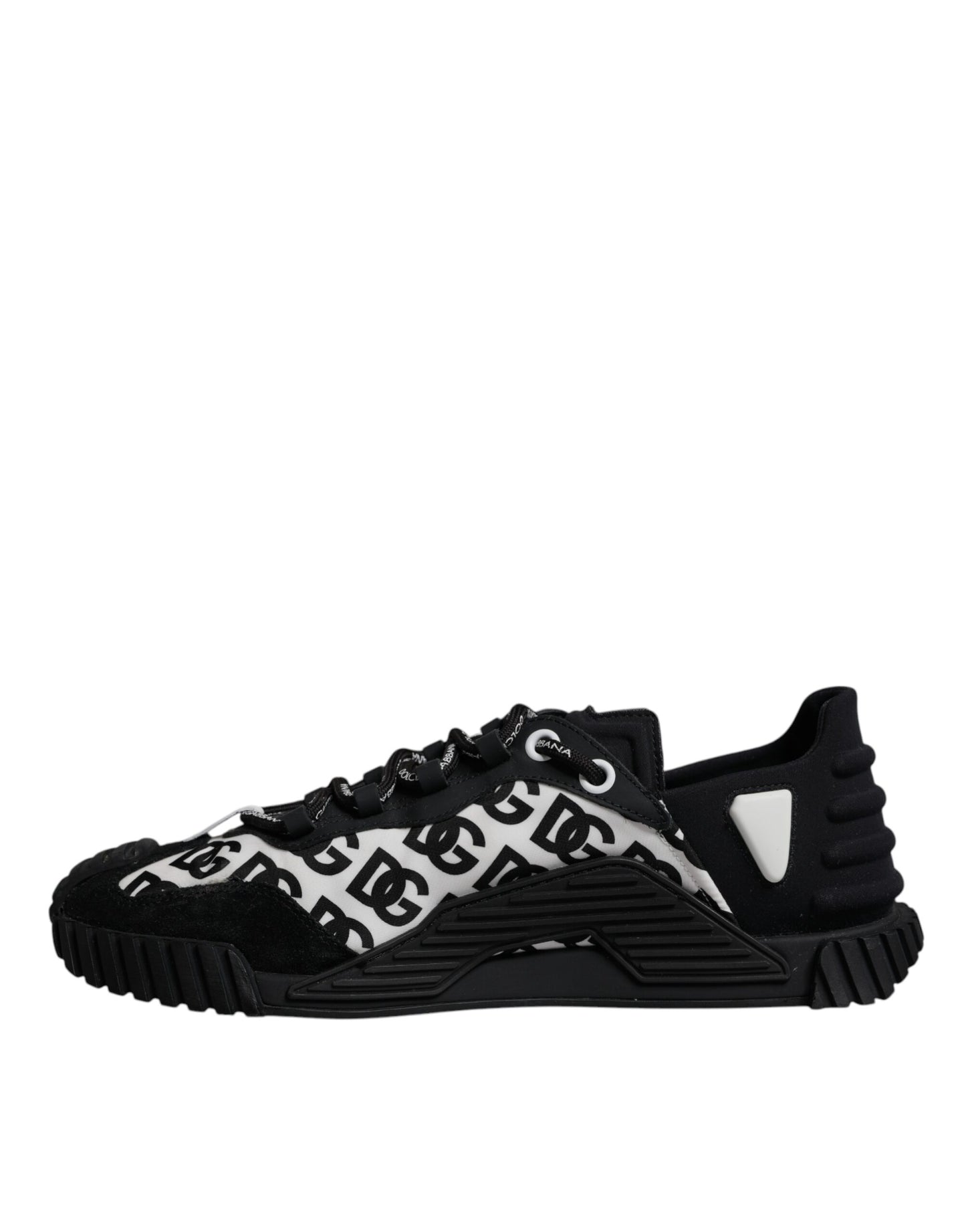 Dolce & Gabbana Schwarz Logo Lace Up Low Top NS1 Turnschuhe Schuhe