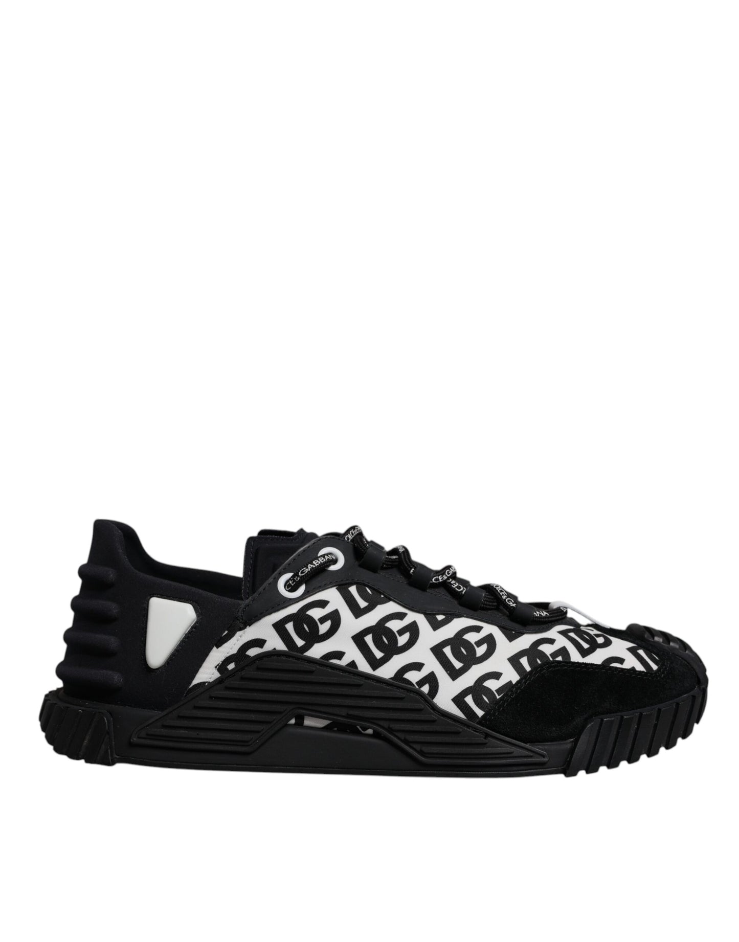 Dolce & Gabbana Schwarz Logo Lace Up Low Top NS1 Turnschuhe Schuhe