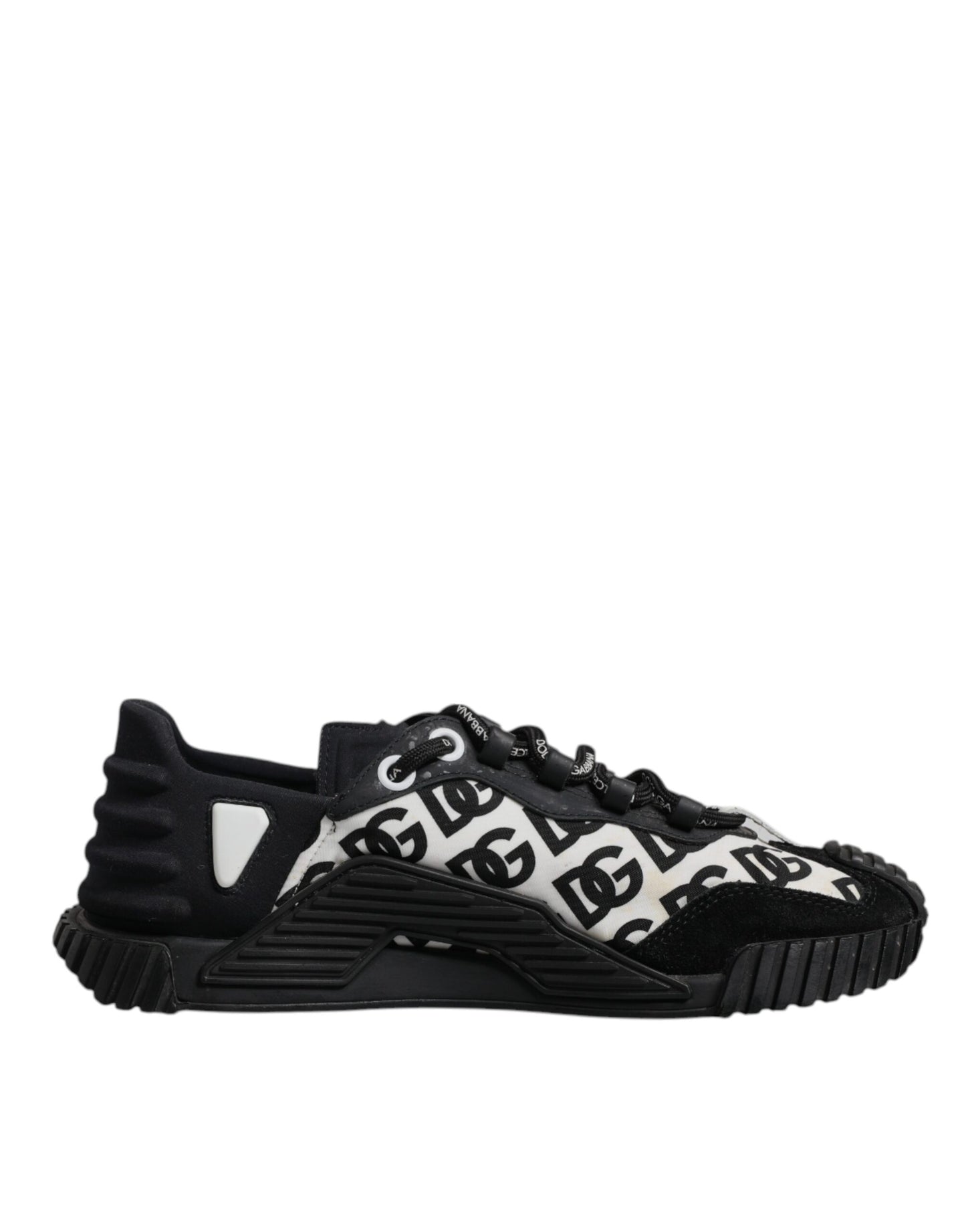 Dolce & Gabbana Schwarz Logo Lace Up Low Top NS1 Turnschuhe Schuhe