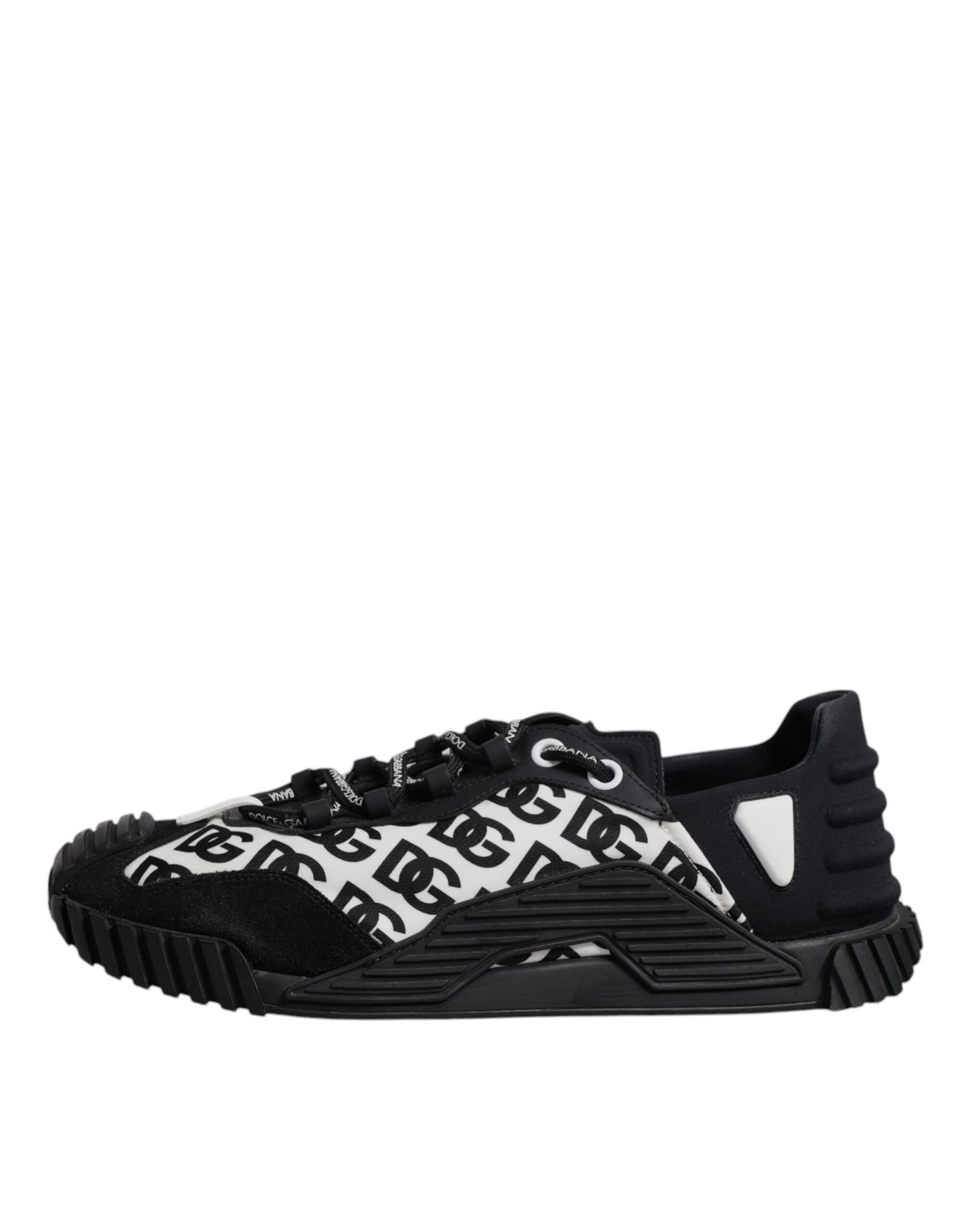 Dolce & Gabbana Schwarz Logo Lace Up Low Top NS1 Turnschuhe Schuhe