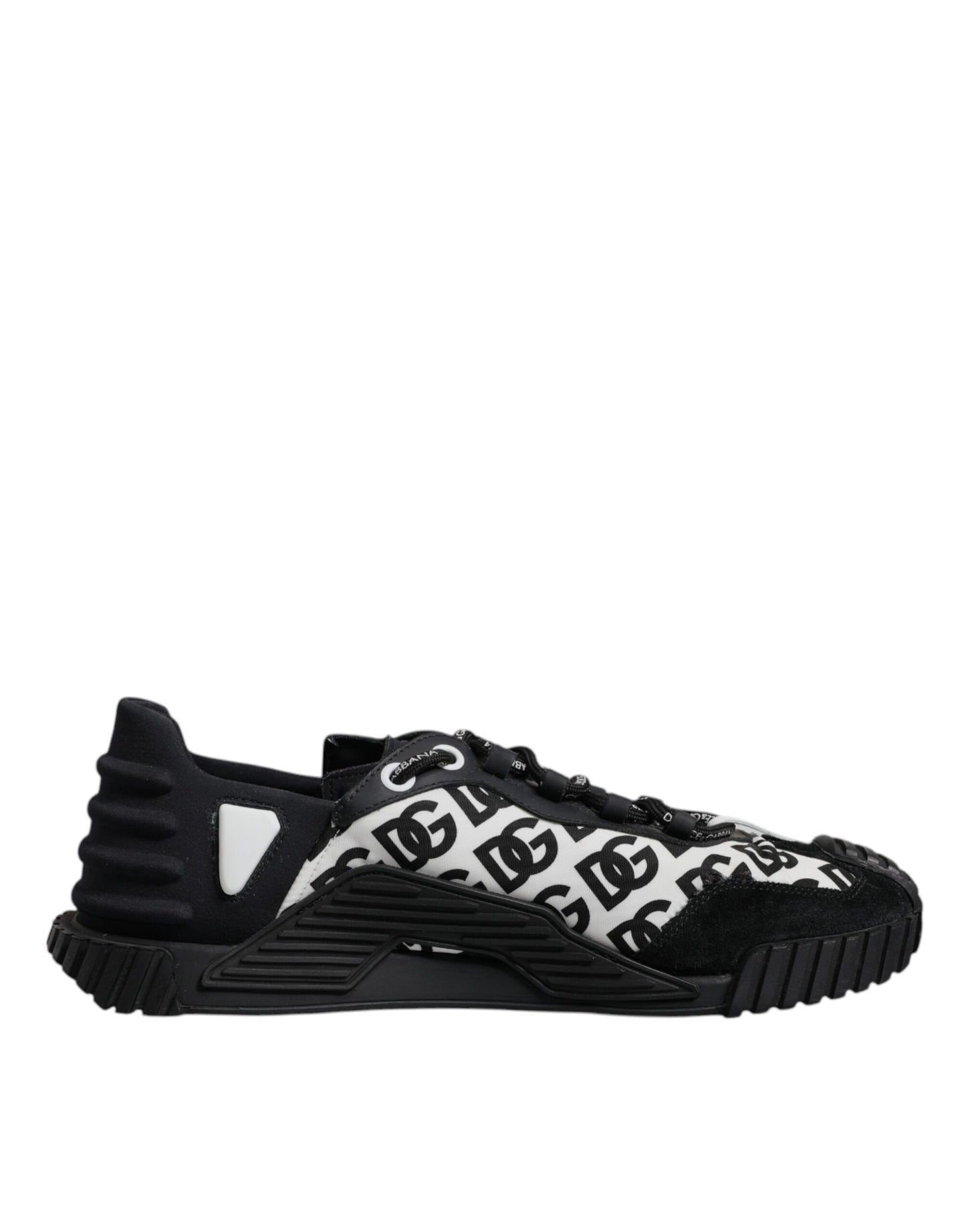 Dolce & Gabbana Schwarz Logo Lace Up Low Top NS1 Turnschuhe Schuhe