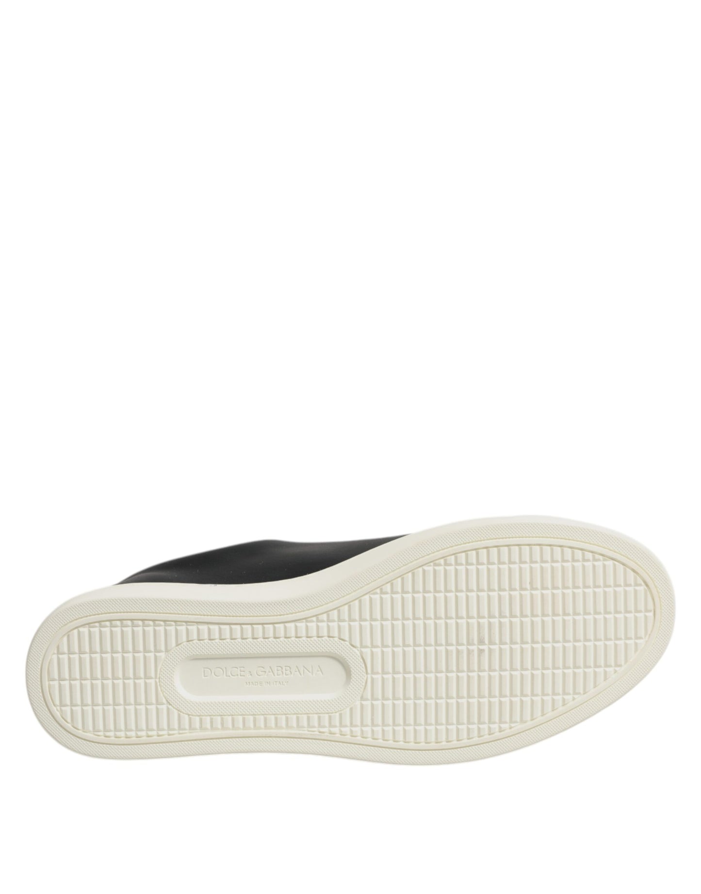 Dolce & Gabbana Schwarz Leder Gold Rot Herz Turnschuhe Schuhe