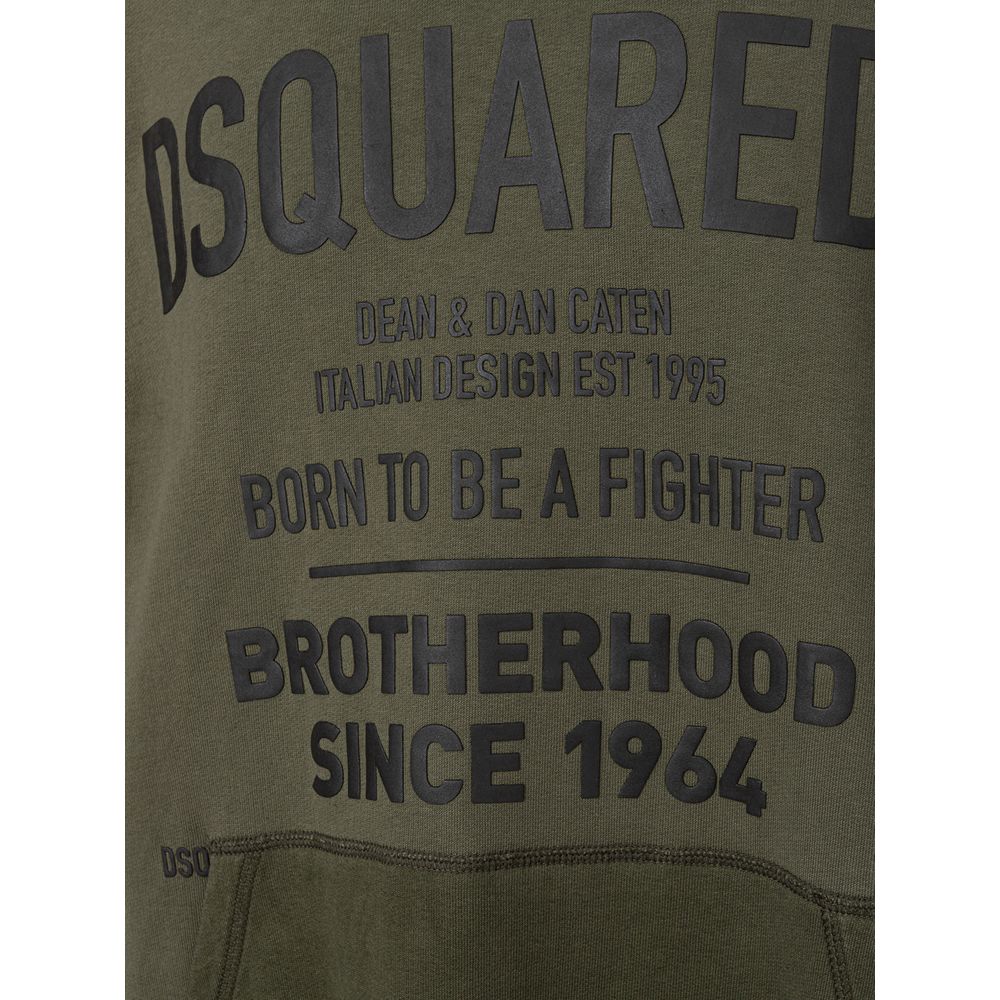 Dsquared² Grüner Baumwoll-Kapuzenpulli