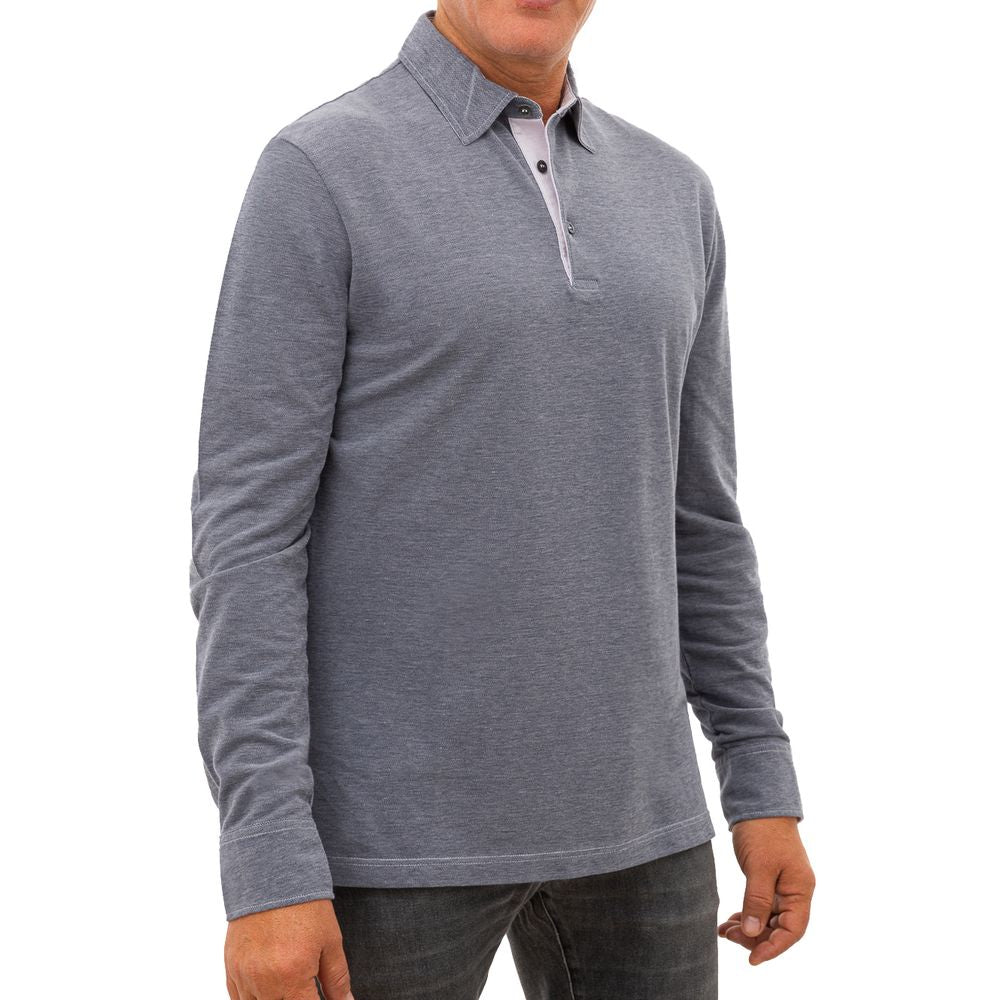 Corneliani Blaues Baumwoll-Poloshirt