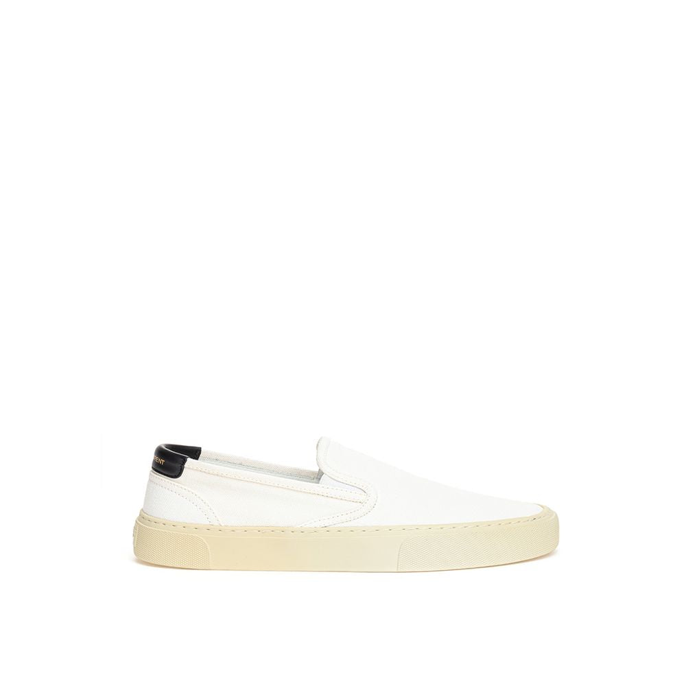 Saint Laurent Weiße Low-Top Sneaker aus Baumwolle