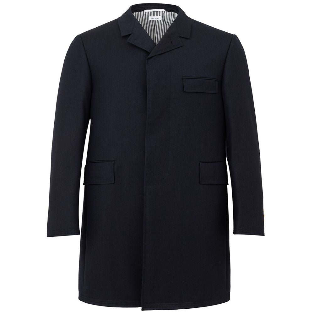 Thom Browne Elegante Wolljacke in Signature Blue