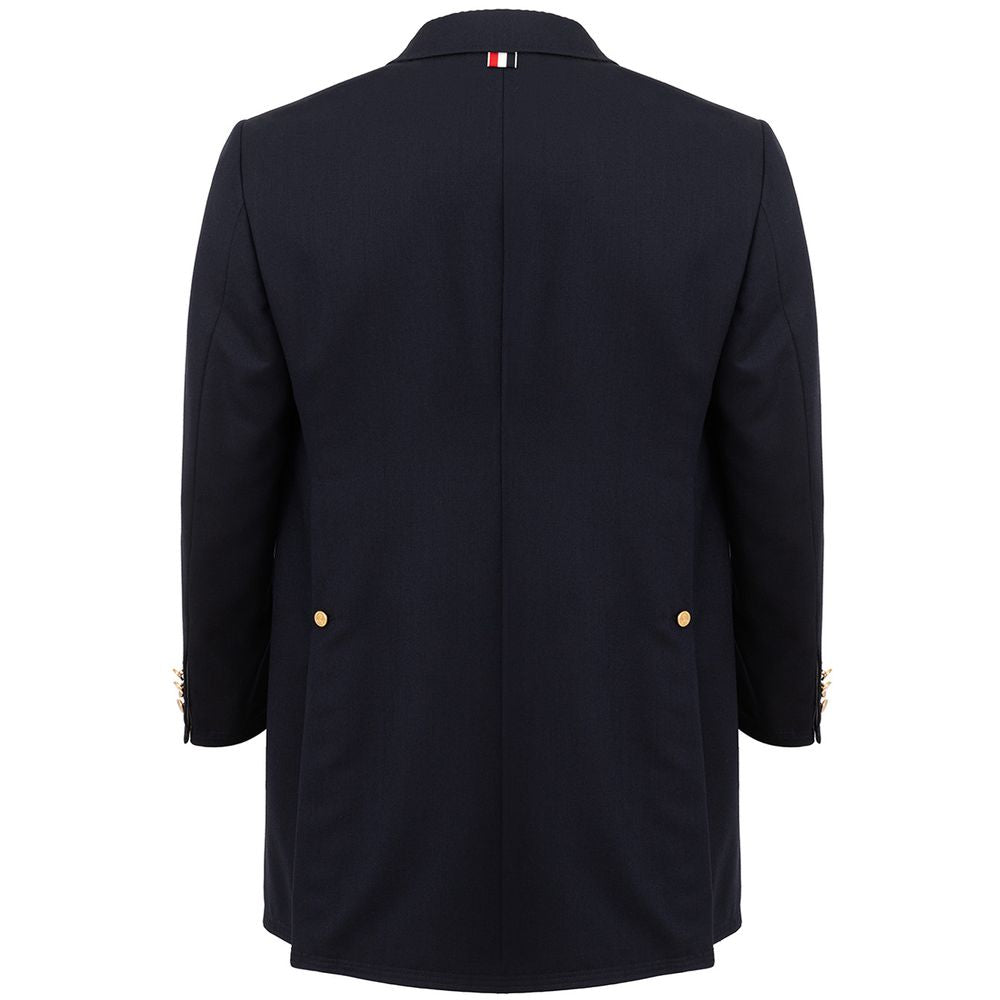 Thom Browne Elegante Wolljacke in Signature Blue