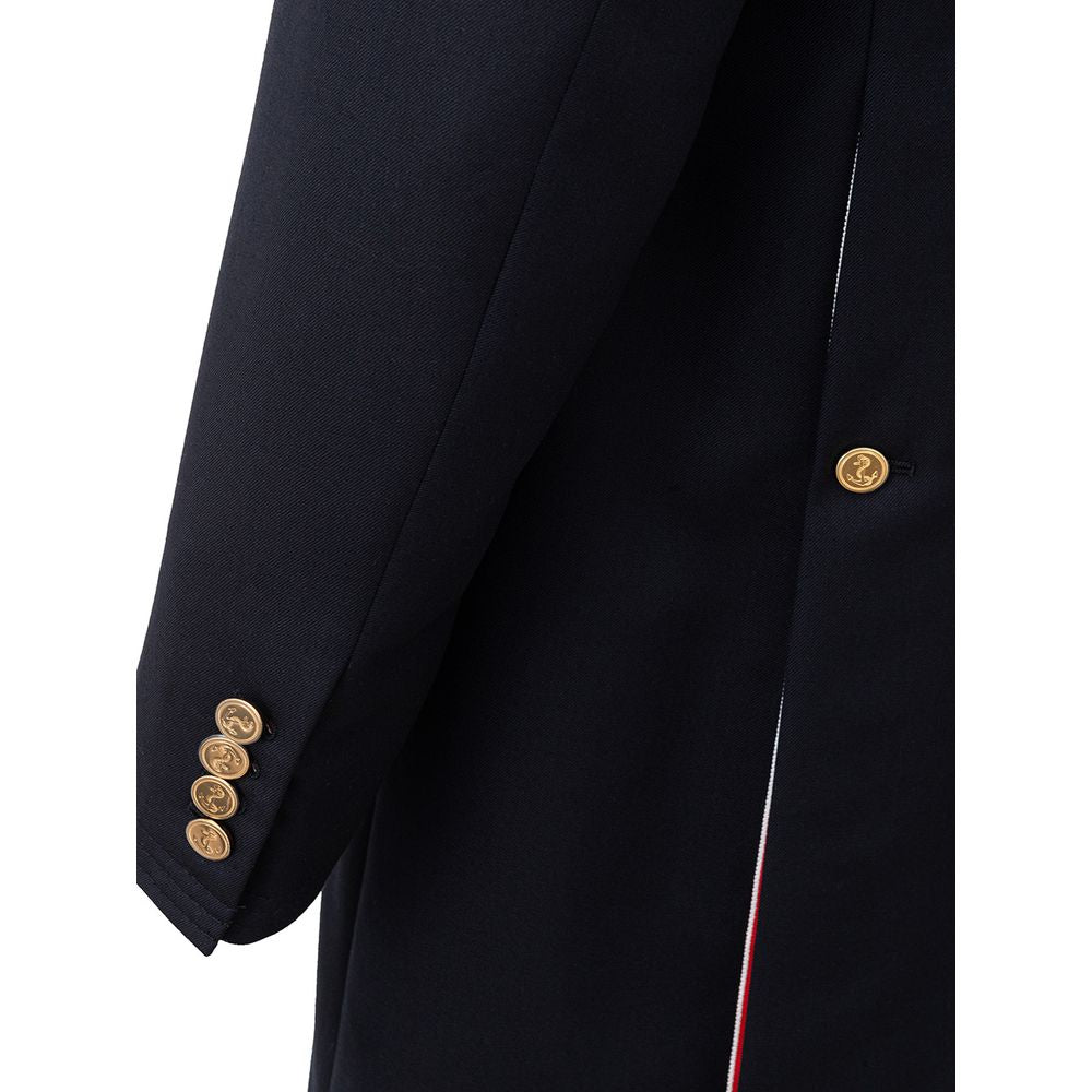 Thom Browne Elegante Wolljacke in Signature Blue