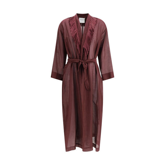 Forte_Forte Lange Robe mit Fransen