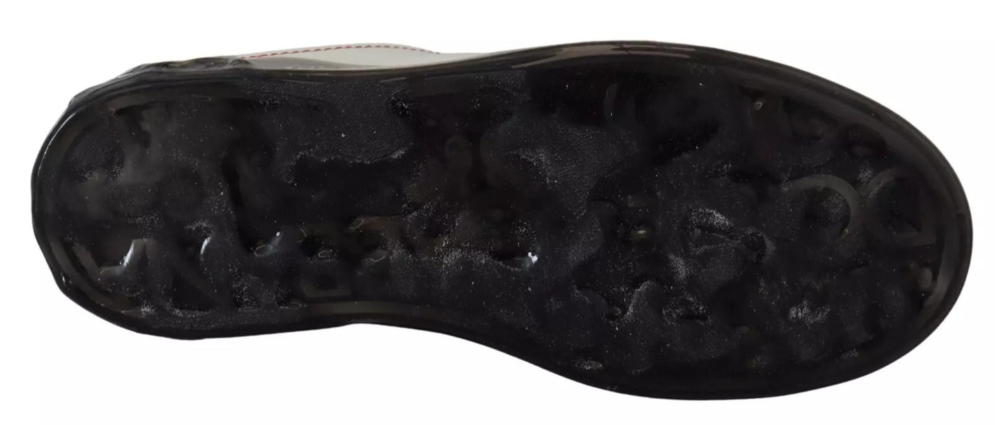 Dolce & Gabbana Weiß Leder Portofino Turnschuhe Schuhe