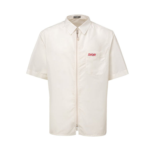 Dior Weißes Polyester-Kurzarmhemd