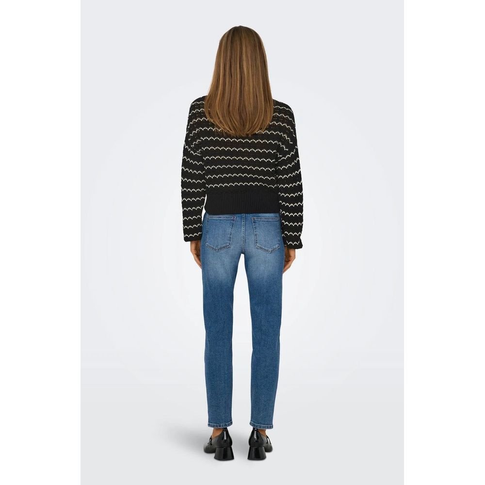Only Schwarzer Baumwollpullover