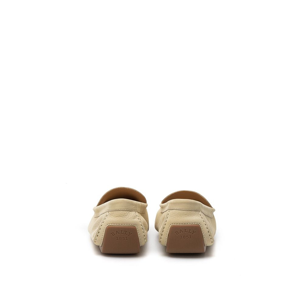 Bally Beige Leder Mokassin