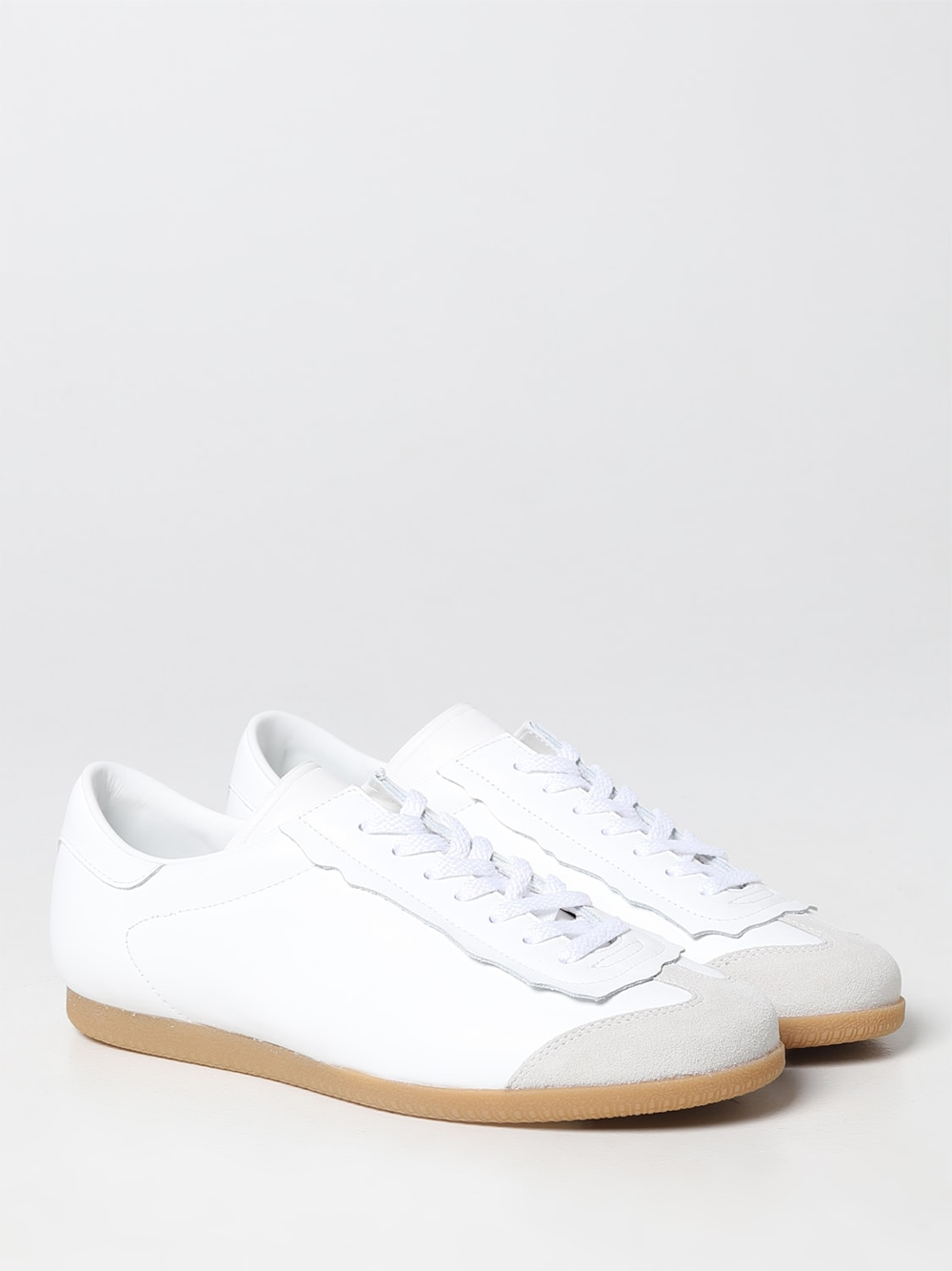 Maison Margiela Niedrige, federleichte Sneakers aus Leder und Wildleder