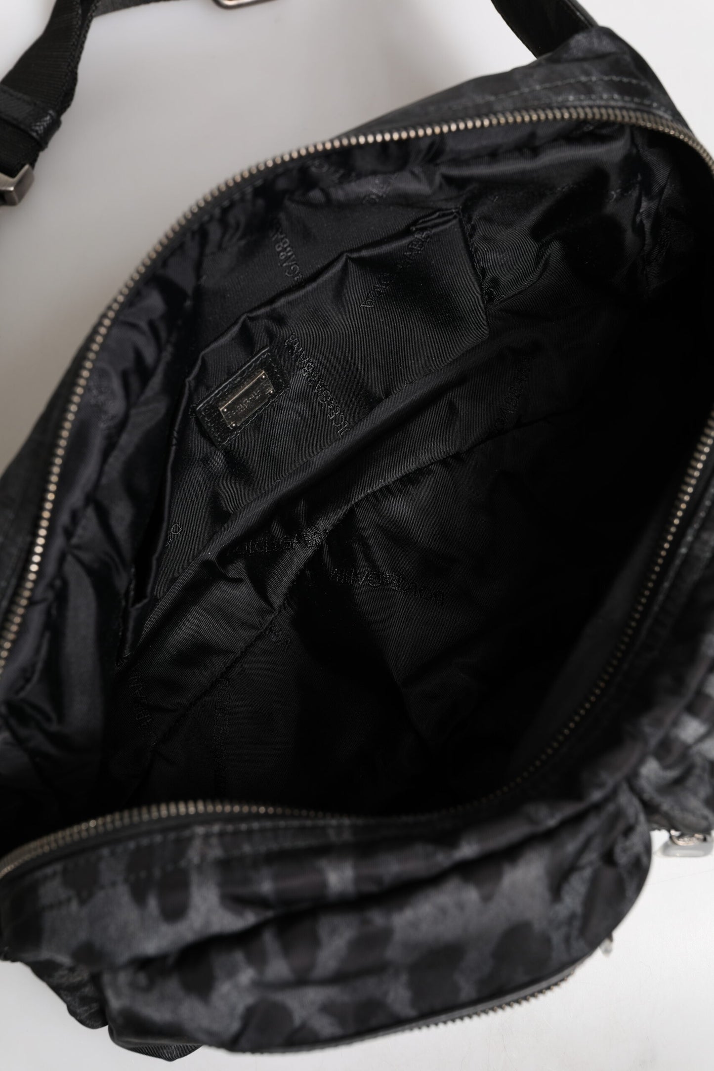 Dolce & Gabbana Schwarzer grauer Leopard DG Logo Gürtel Taille Gürteltasche