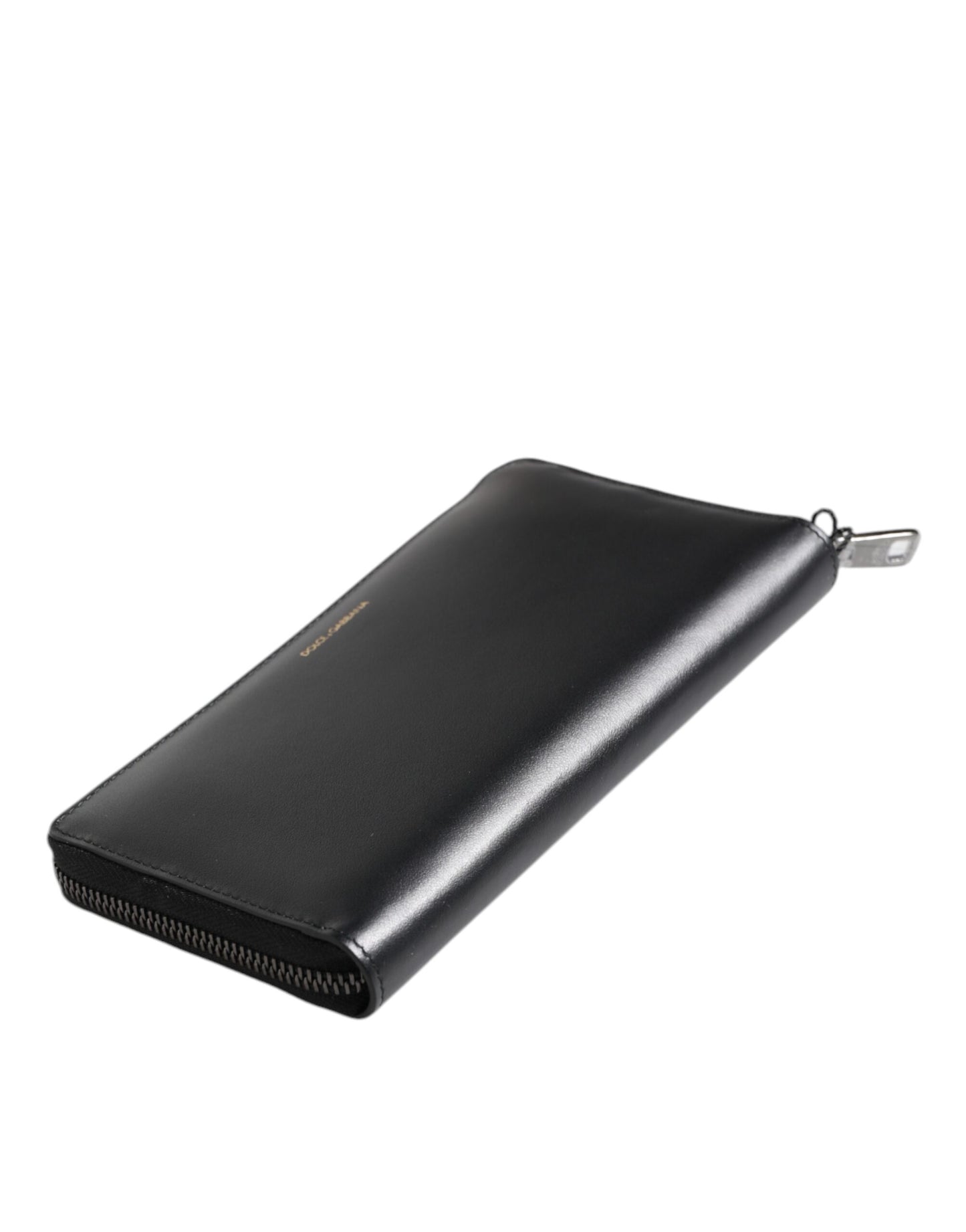 Dolce & Gabbana Schwarz-Blau Exotisches Leder Geprägte Kontinental Brieftasche