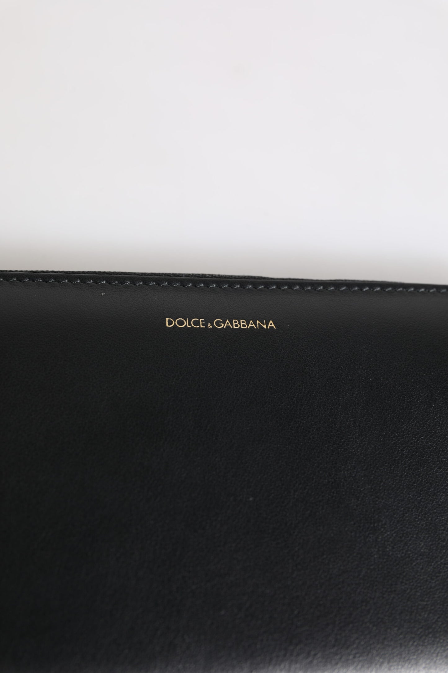 Dolce & Gabbana Schwarz-Blau Exotisches Leder Geprägte Kontinental Brieftasche