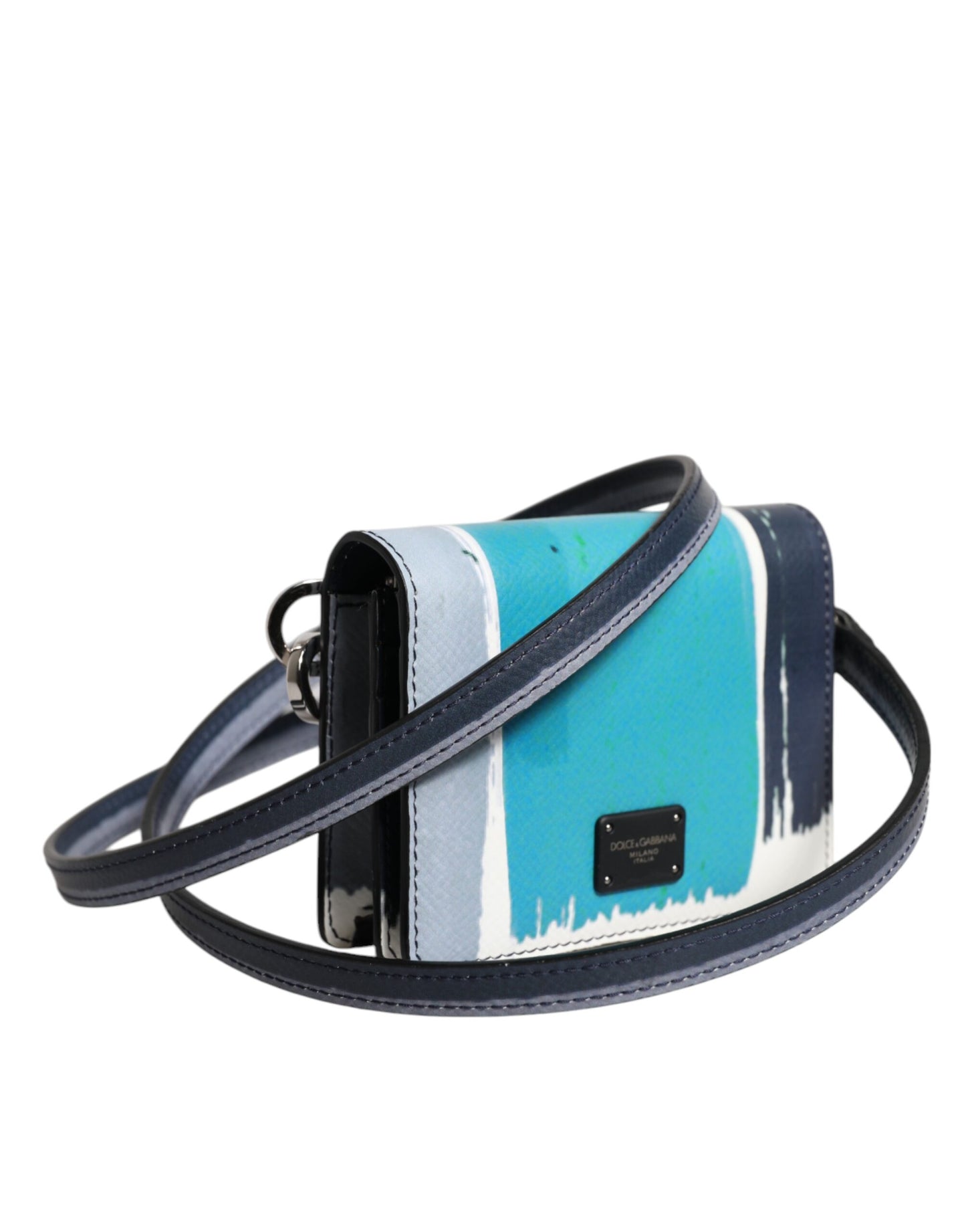 Dolce & Gabbana Multicolor Leder DG Logo Bifold Kartenhalter Geldbörse