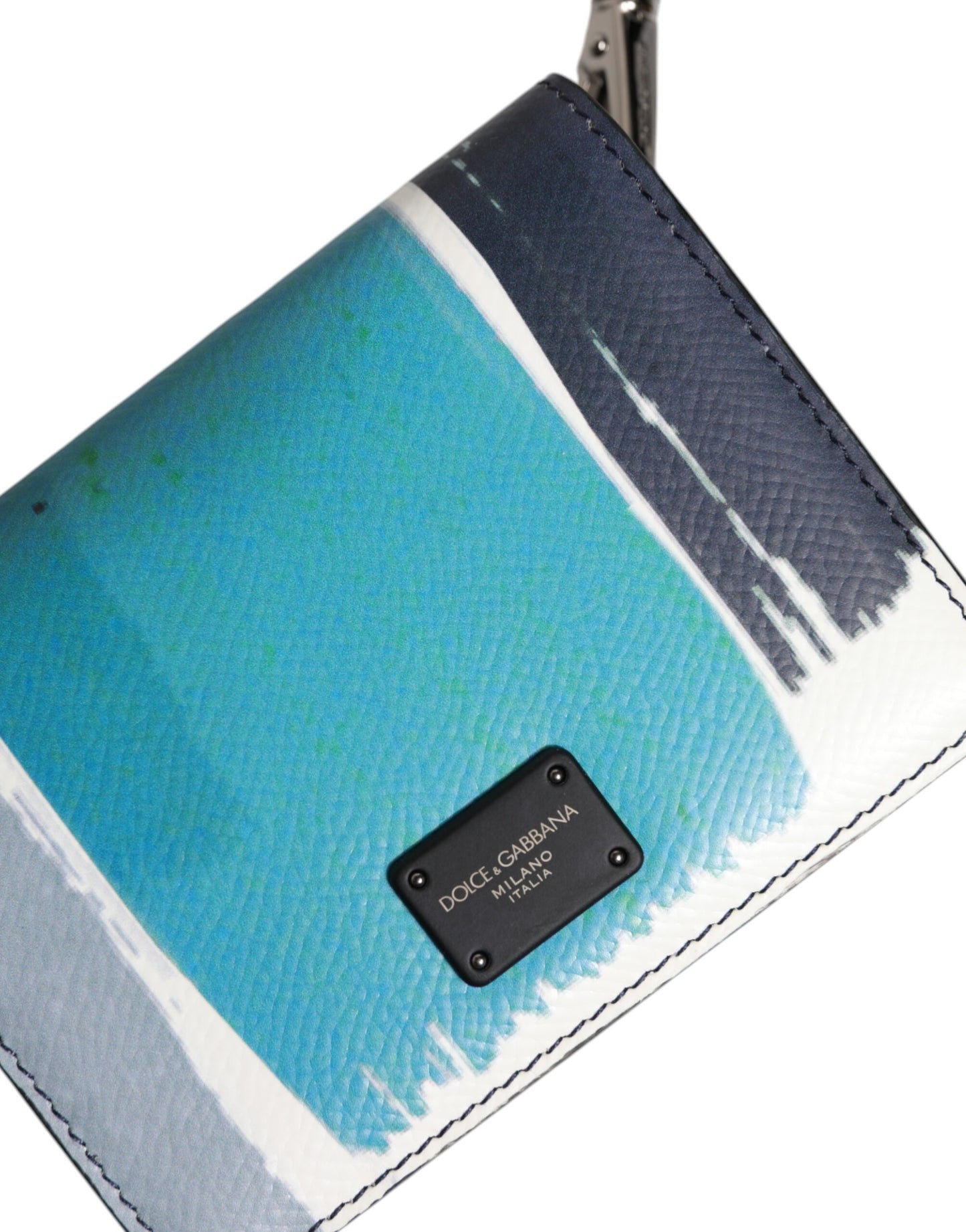 Dolce & Gabbana Multicolor Leder DG Logo Bifold Kartenhalter Geldbörse