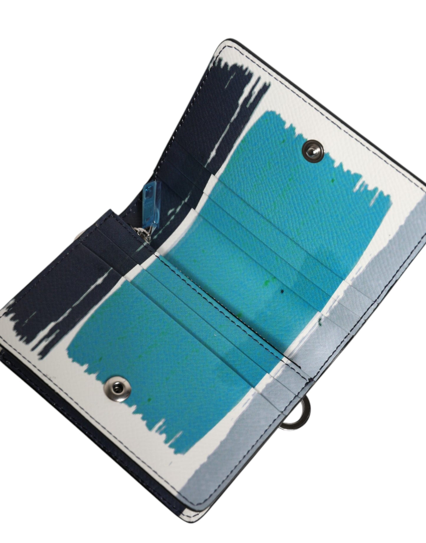 Dolce & Gabbana Multicolor Leder DG Logo Bifold Kartenhalter Geldbörse