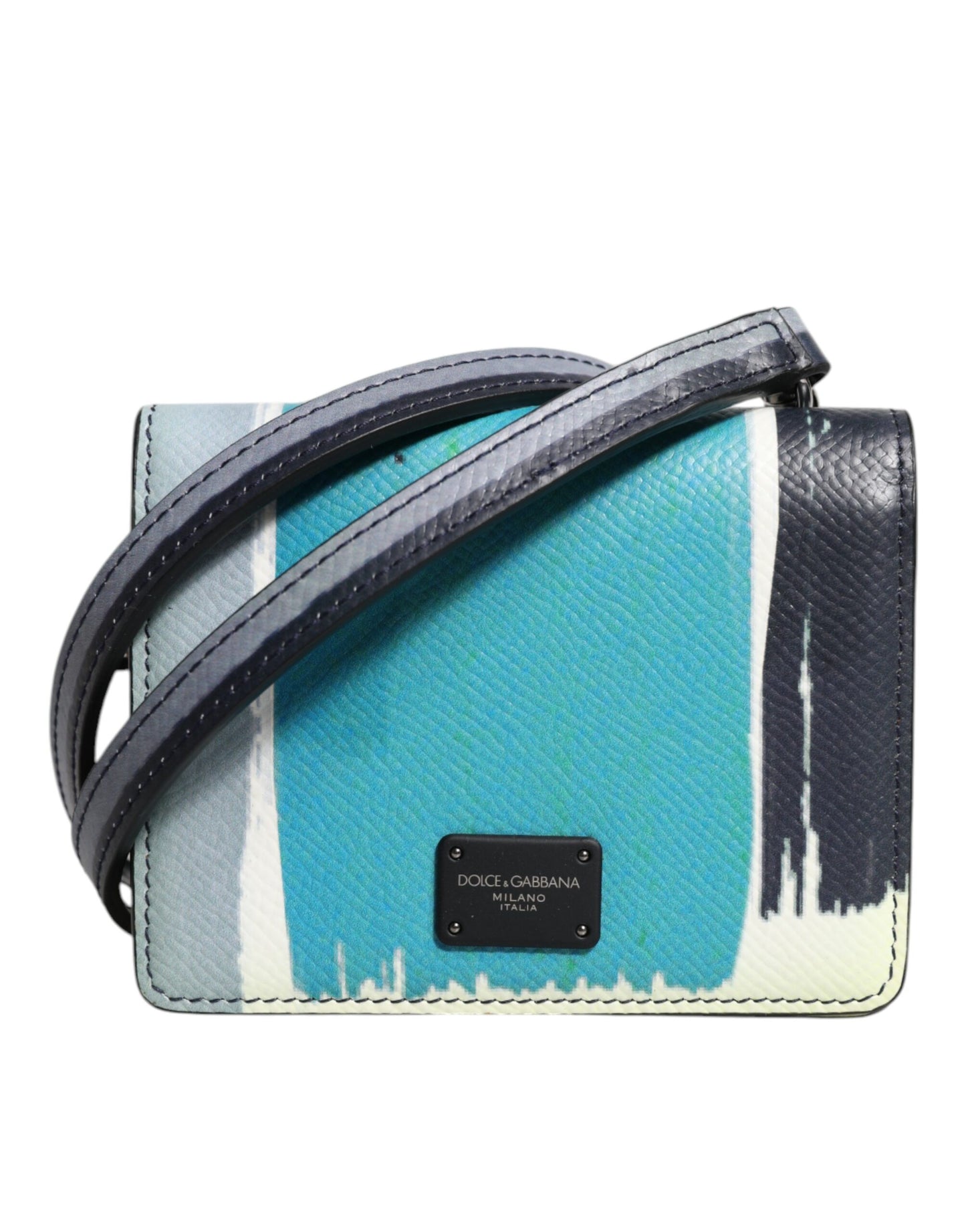 Dolce & Gabbana Multicolor Leder DG Logo Bifold Kartenhalter Geldbörse