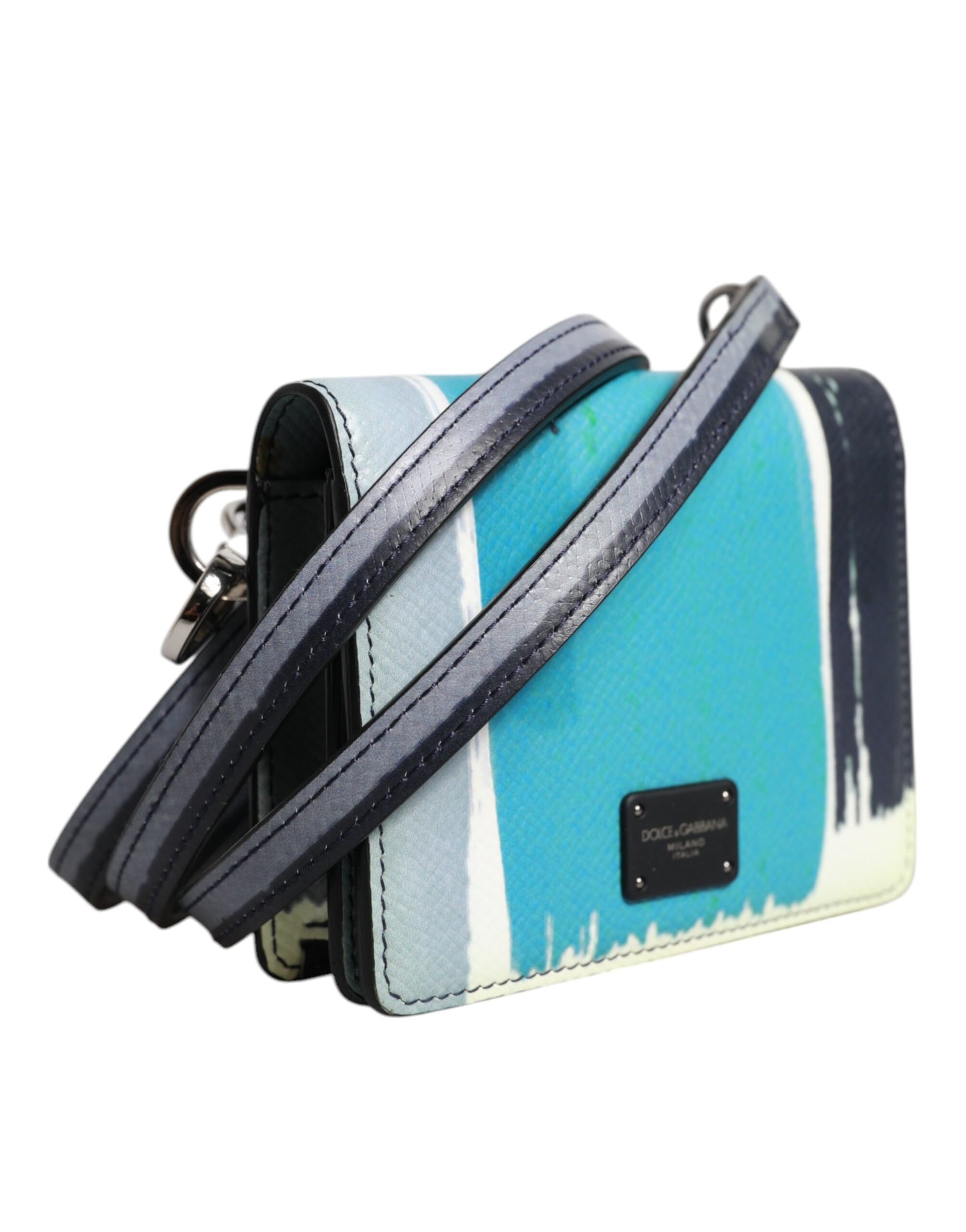 Dolce & Gabbana Multicolor Leder DG Logo Bifold Kartenhalter Geldbörse