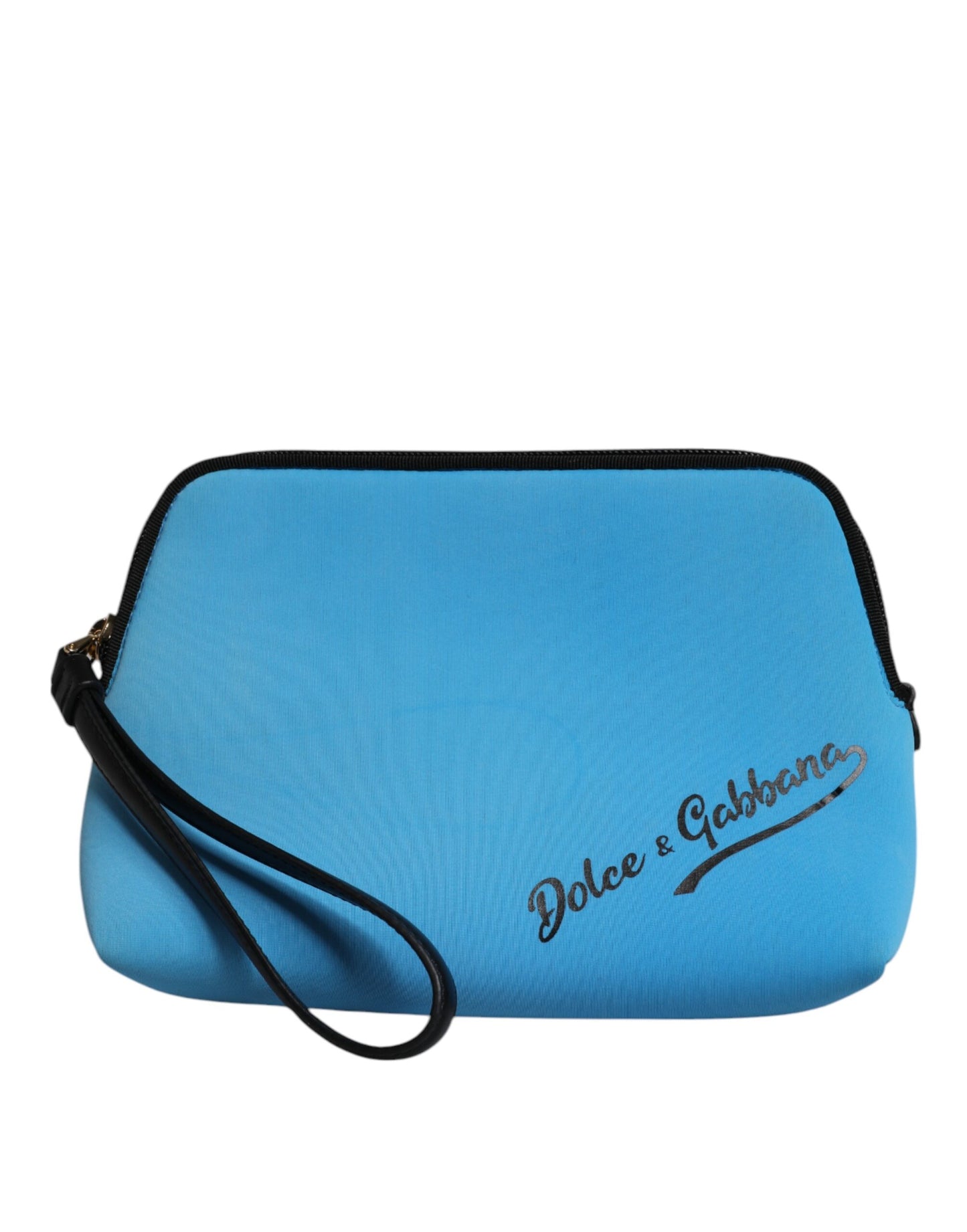 Dolce & Gabbana Blaue DG Logo Print Clutch Zip Borse Pouch Tasche