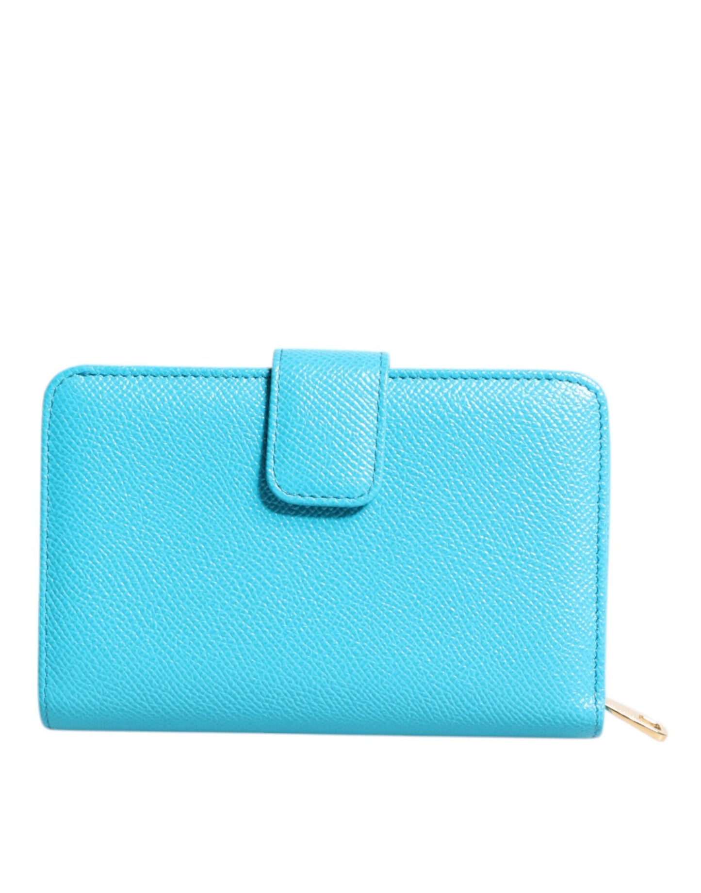 Dolce & Gabbana Hellblaue Leder Bifold Continental Clutch Geldbörse