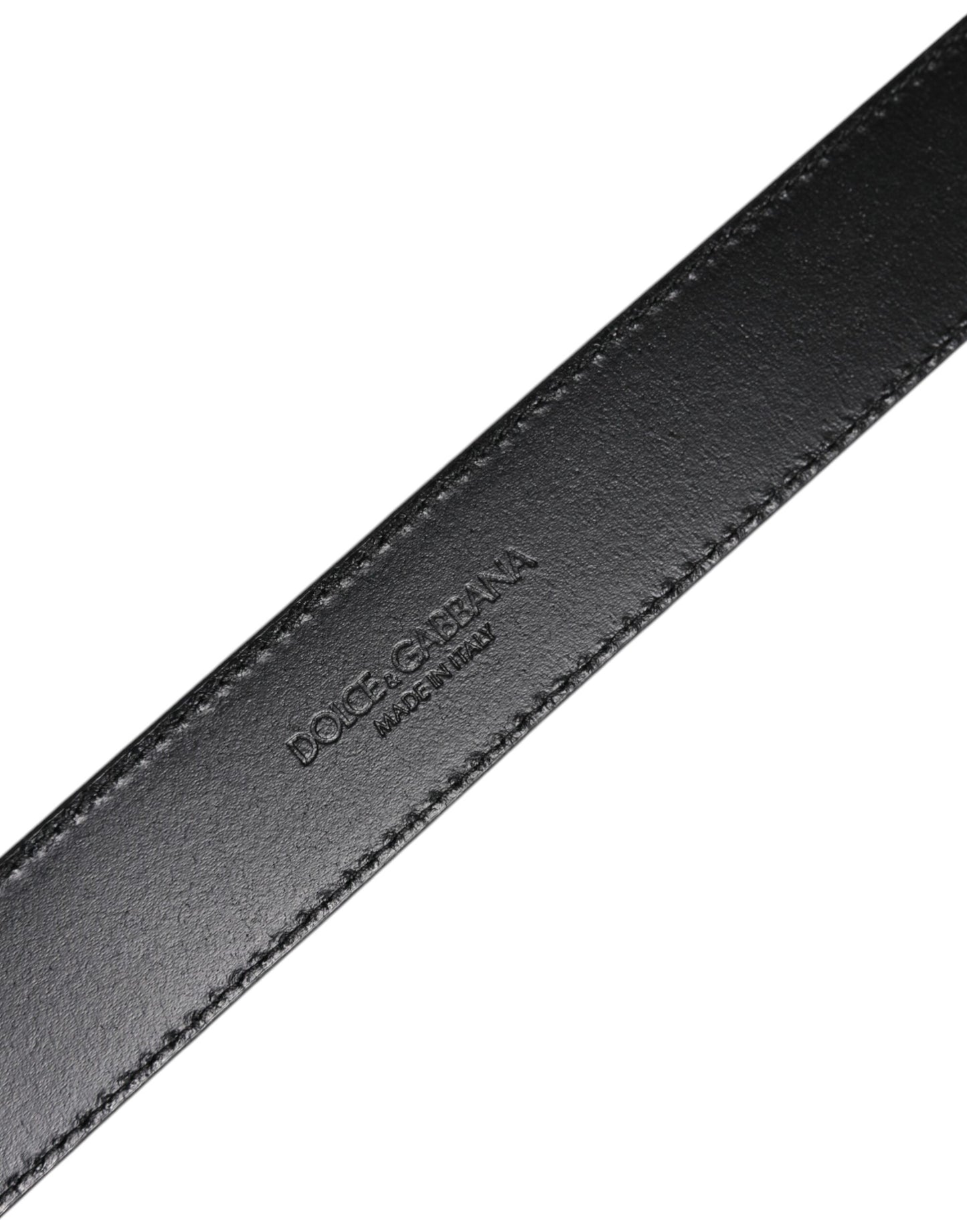 Dolce & Gabbana Silberner Leder Gürtel mit klassischer Metall-Logo-Schnalle