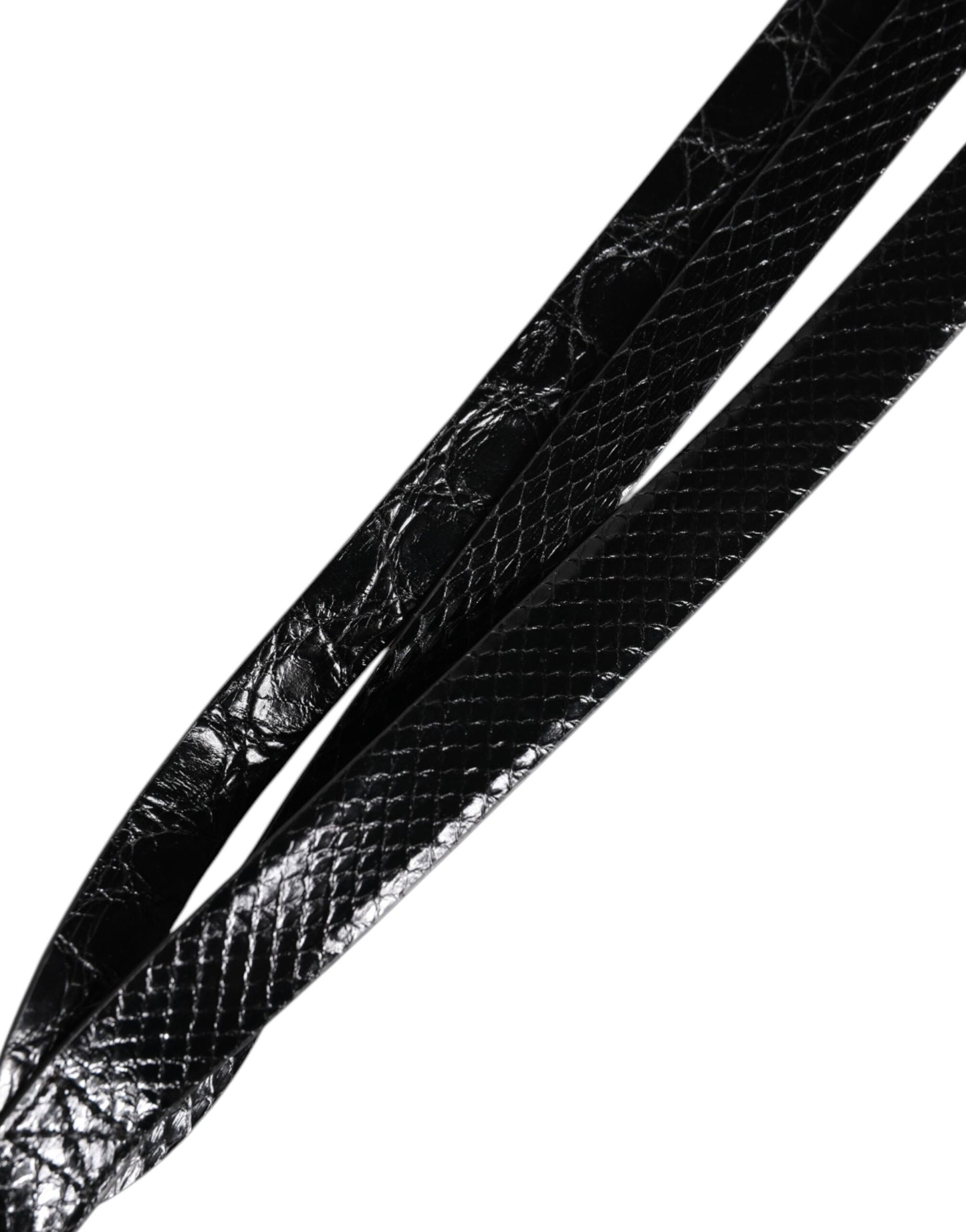 Dolce & Gabbana Schwarzer Leder-Gürtel mit klassischer Metall-Logo-Schnalle