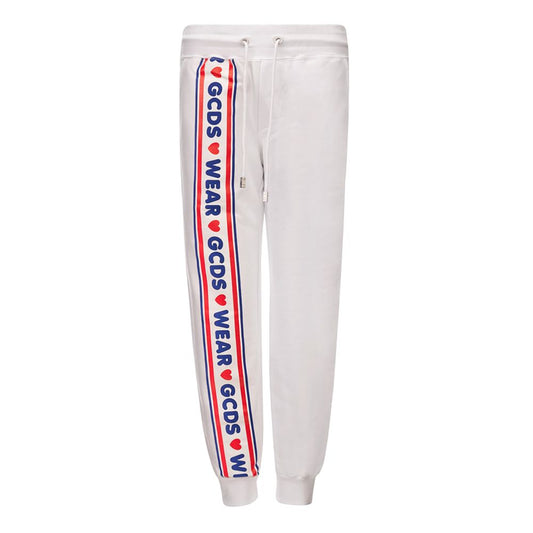 GCDS Weiße Baumwoll-Jogger Workout-Hose