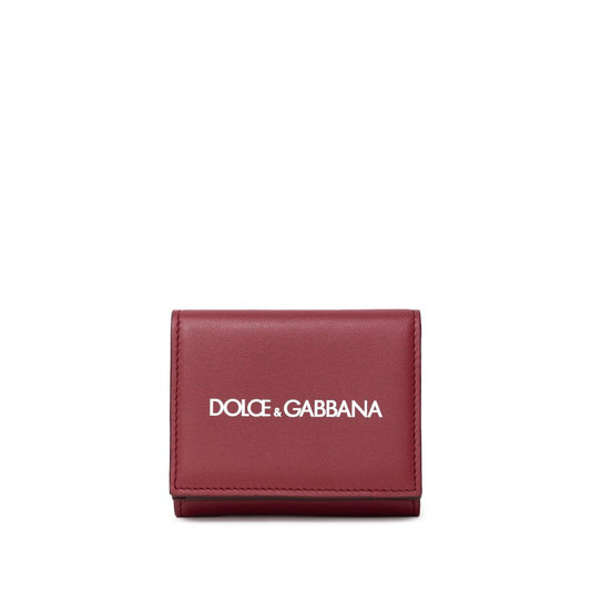 Dolce & Gabbana Brieftasche aus rotem Kalbsleder
