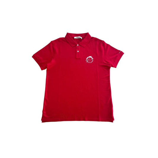 Trussardi Beachwear Rotes Baumwoll-Poloshirt für Männer