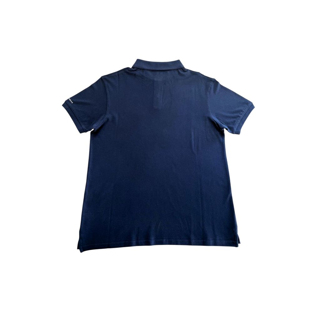 Trussardi Beachwear Blaues Baumwoll-Poloshirt für Männer