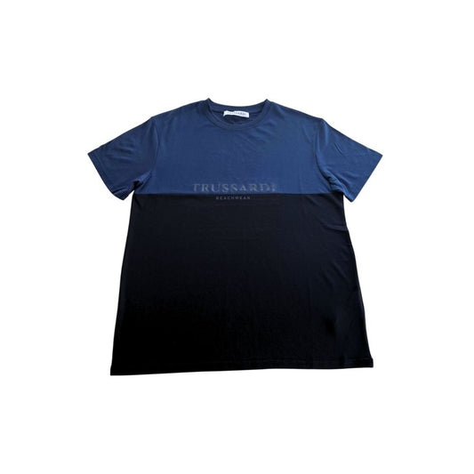 Trussardi Beachwear Baumwoll-T-Shirt für Herren in Blau