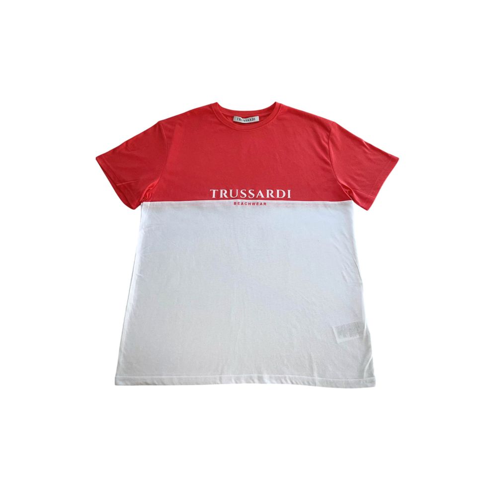 Trussardi Beachwear Weißes Baumwolle Männer T-Shirt