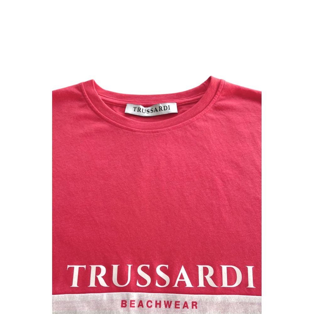Trussardi Beachwear Weißes Baumwolle Männer T-Shirt