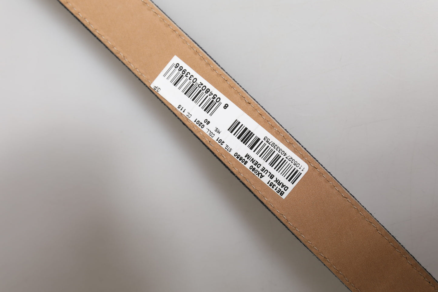 Dolce & Gabbana Blauer Denim Silber Logo Metall Taille Schnalle Gürtel