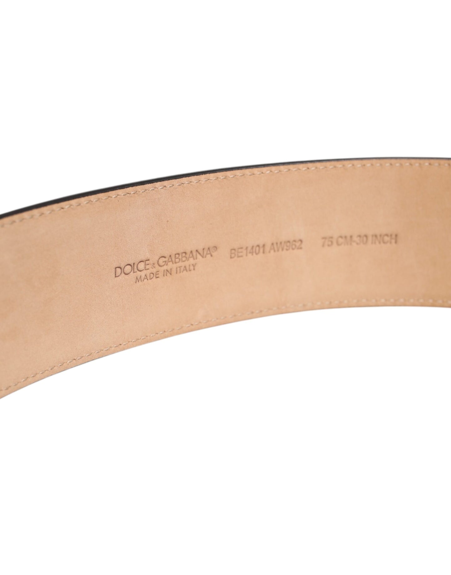 Dolce & Gabbana Brauner Ledergürtel mit goldener Metallschnalle