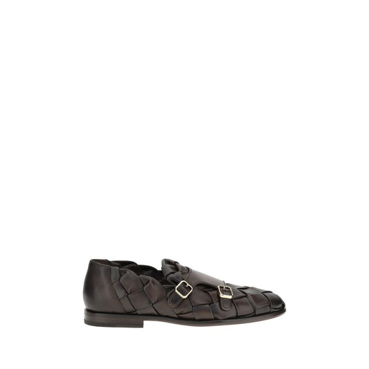 Santoni Loafers aus gewebtem Stoff