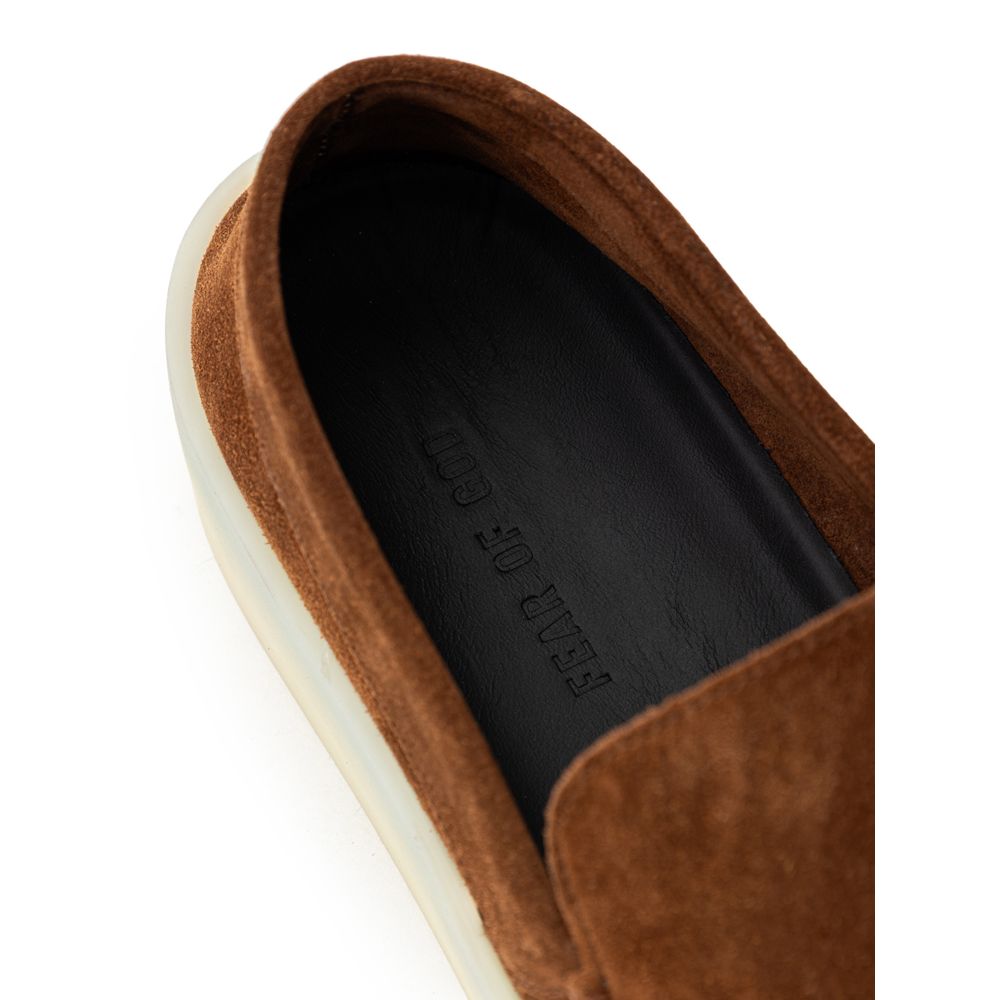 Fear Of God Brauner Leder-Slipper