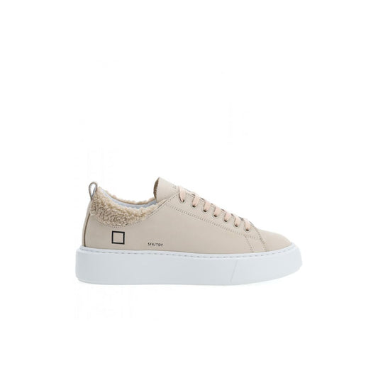 D.A.T.E Beige Leder Sneaker